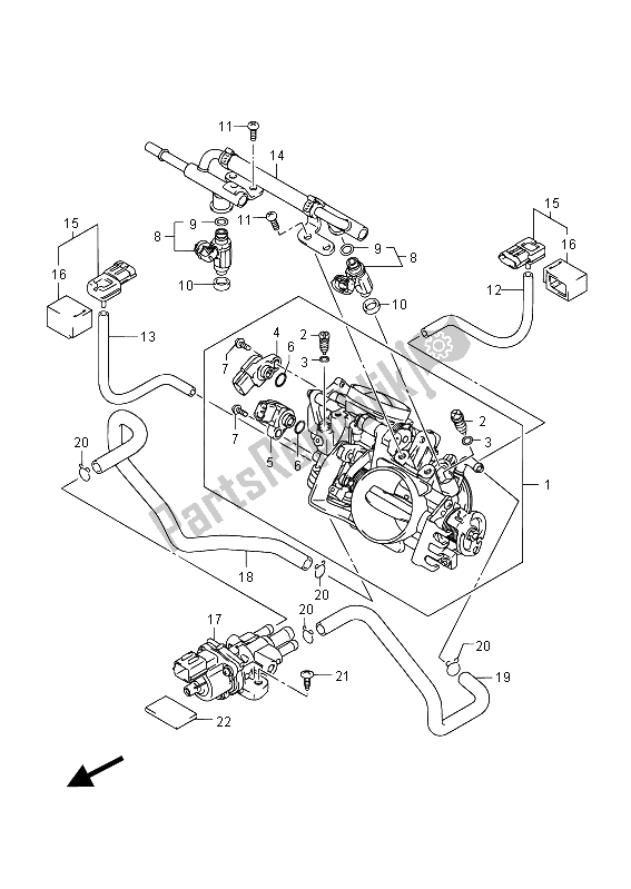 Tutte le parti per il Corpo Farfallato del Suzuki VZR 1800 NZR M Intruder 2012