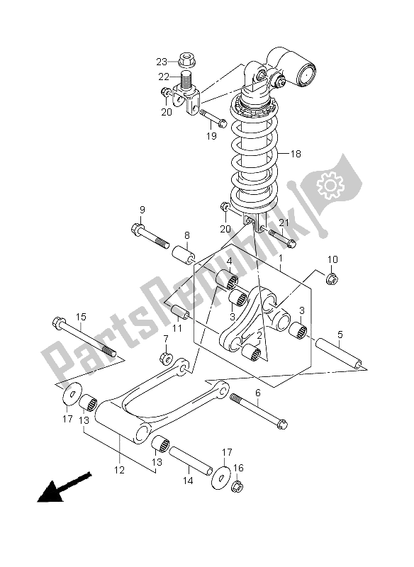 Todas las partes para Palanca De Amortiguación Trasera de Suzuki GSX R 750 2009