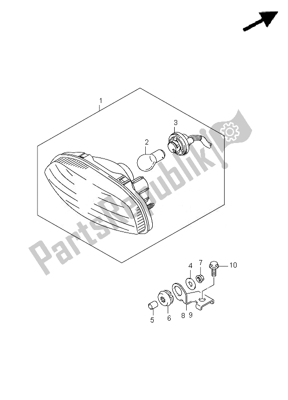 Wszystkie części do Lampa Tylna Zespolona (p33) Suzuki LT A 750 XPZ Kingquad AXI 4X4 2010