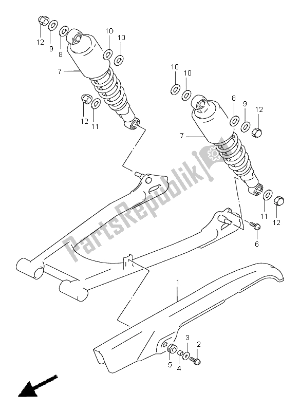 Tutte le parti per il Cassa A Catena del Suzuki GN 250E 1996