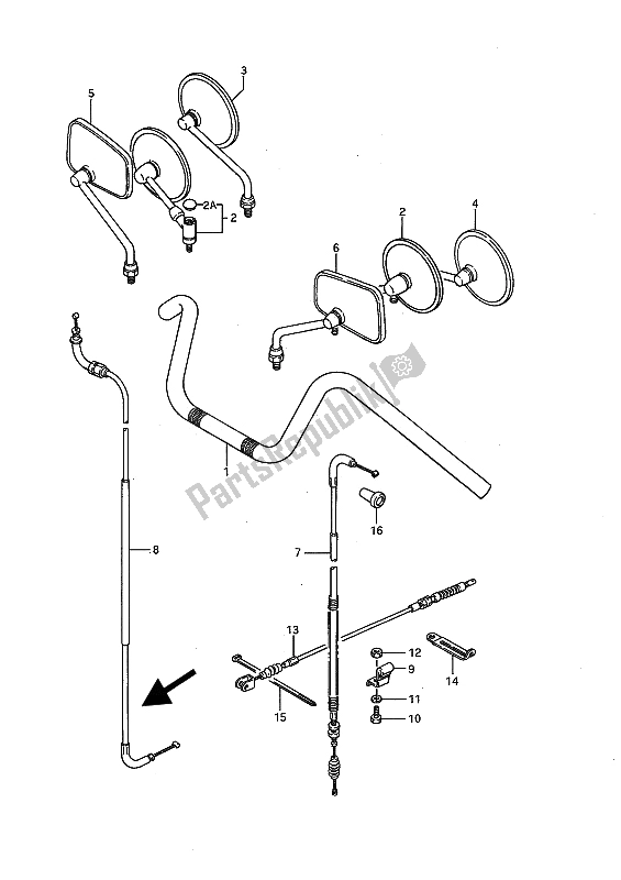 Toutes les pièces pour le Guidon Et Câble De Commande du Suzuki LS 650P Savage 1994