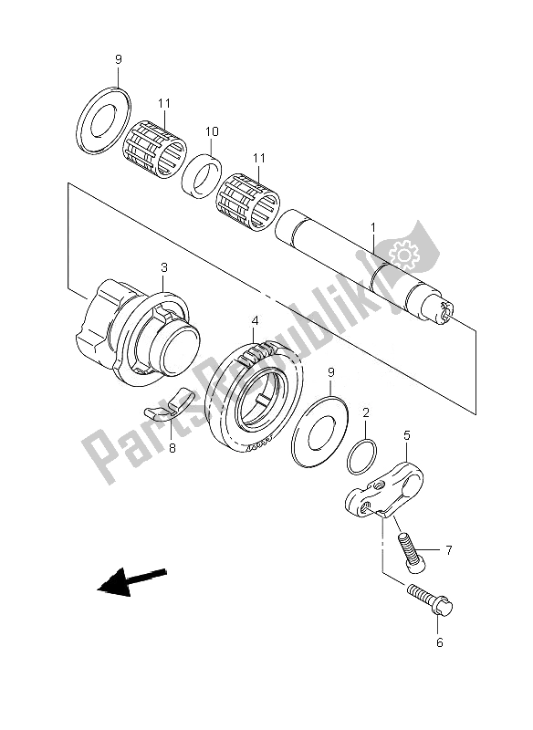 All parts for the Crank Balancer of the Suzuki GSF 1250 SA Bandit 2010