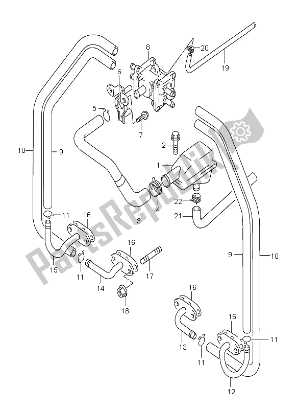 Todas las partes para 2do Aire de Suzuki GSX 600F 2004