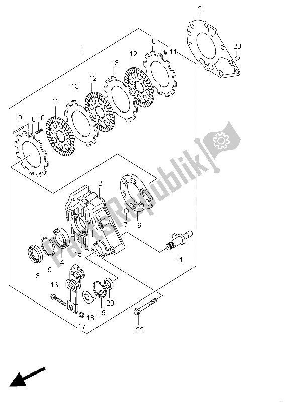 Todas las partes para Conjunto De Freno Trasero de Suzuki LT A 750X Kingquad AXI 4X4 Limited 2008