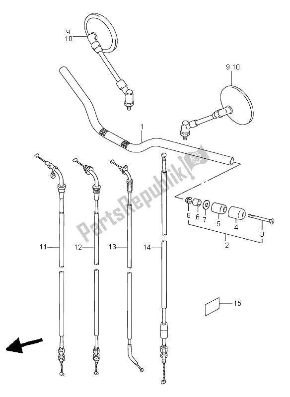 All parts for the Handlebar of the Suzuki GSF 600N Bandit 1995