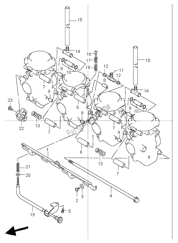 Tutte le parti per il Raccordo Carburatore del Suzuki GSF 1200 NSZ Bandit 2004