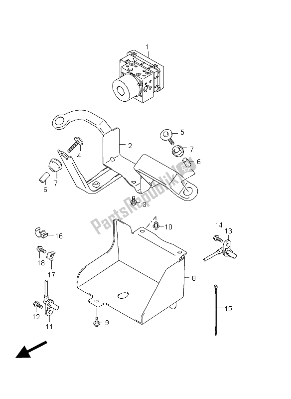 Todas las partes para Unidad Hidraulica de Suzuki DL 650A V Strom 2012