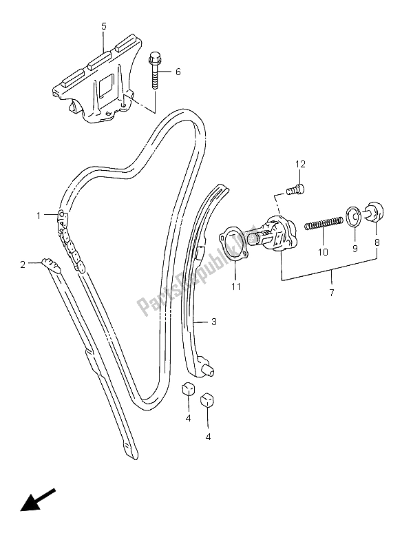 Tutte le parti per il Catena A Camme del Suzuki GSX 600F 2005