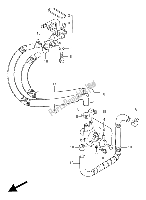 Todas as partes de Torneira De Combustível do Suzuki VS 1400 Intruder 2003