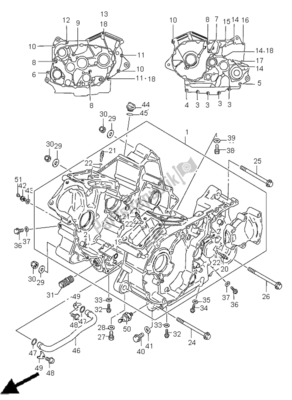 Todas las partes para Caja Del Cigüeñal de Suzuki VS 800 Intruder 2005