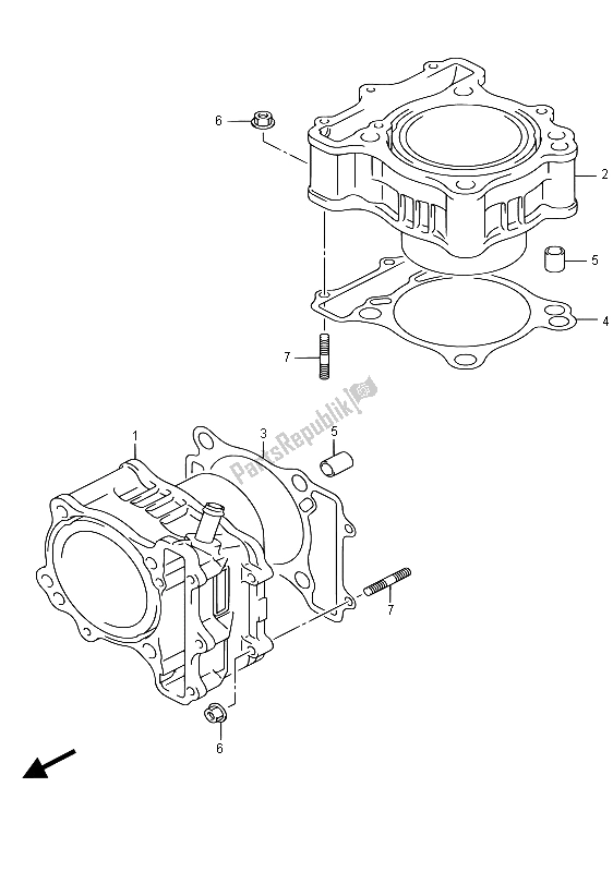 Toutes les pièces pour le Cylindre du Suzuki SV 650S 2015