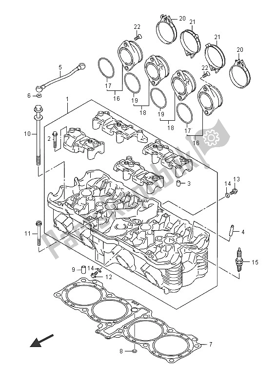 Tutte le parti per il Testata del Suzuki GSX 1250 FA 2016