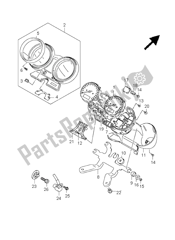 Toutes les pièces pour le Compteur De Vitesse du Suzuki GSX 1400 2004