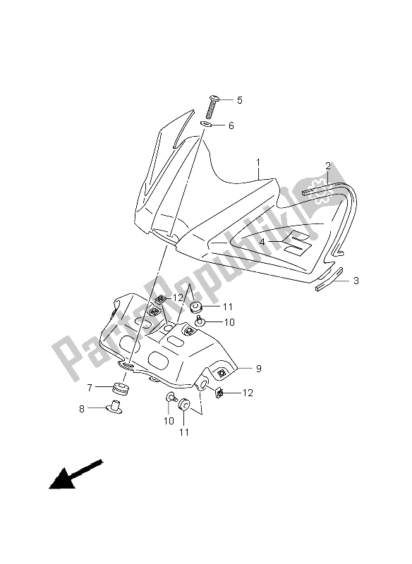 Wszystkie części do Przednia Os? Ona Zbiornika Paliwa Suzuki GSX R 600 2008