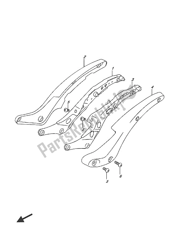 Alle onderdelen voor de Achterframe van de Suzuki VL 1500T Intruder 2016