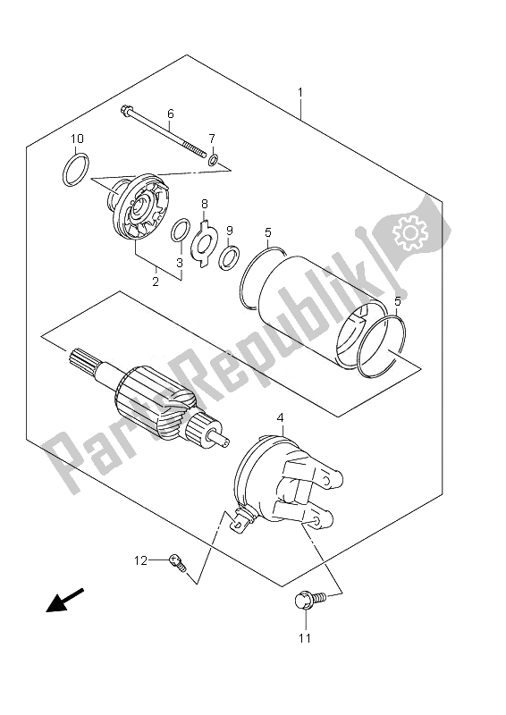 Todas las partes para Motor De Arranque de Suzuki UH 200 Burgman 2007