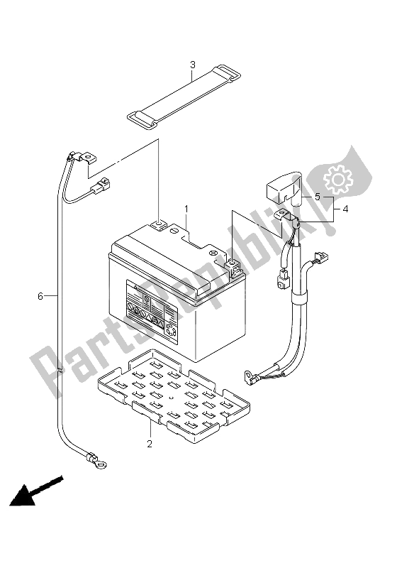 All parts for the Battery (gsf1250a E21) of the Suzuki GSF 1250A Bandit 2011