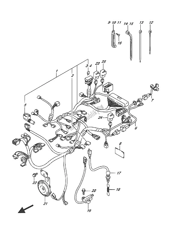 Tutte le parti per il Cablaggio Elettrico del Suzuki VL 1500 BT Intruder 2016