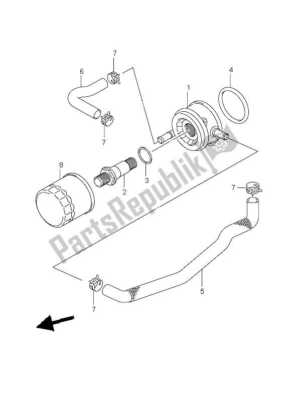 All parts for the Oil Cooler of the Suzuki VZR 1800 Rnzr2 M Intruder 2008