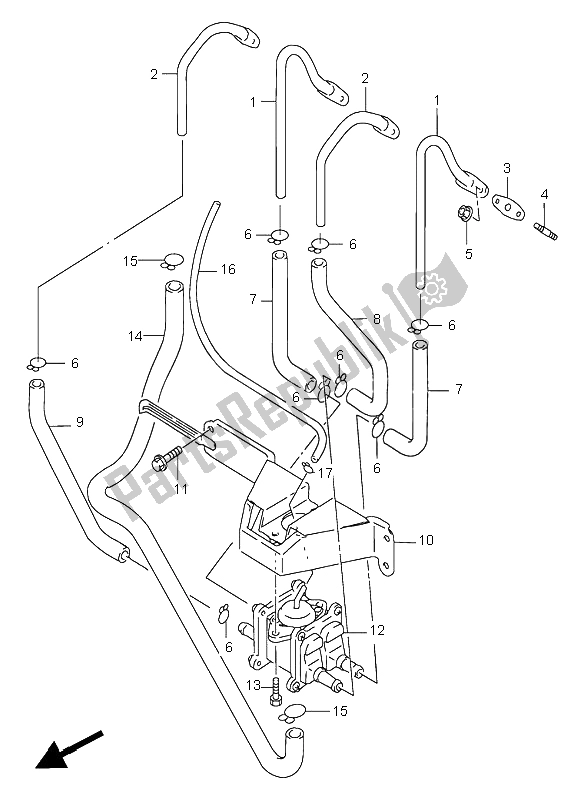 Alle onderdelen voor de 2e Lucht (e18-e39) van de Suzuki GSX R 750 1999