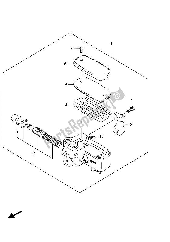 Wszystkie części do Przedni Cylinder G?ówny (vzr1800 E19) Suzuki VZR 1800 BZ M Intruder 2015