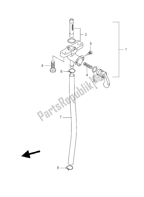 All parts for the Fuel Cock of the Suzuki RM 85 SW LW 2008