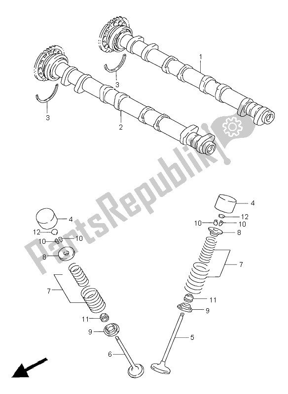 Toutes les pièces pour le Arbre à Cames Et Soupape du Suzuki GSX R 750 1999