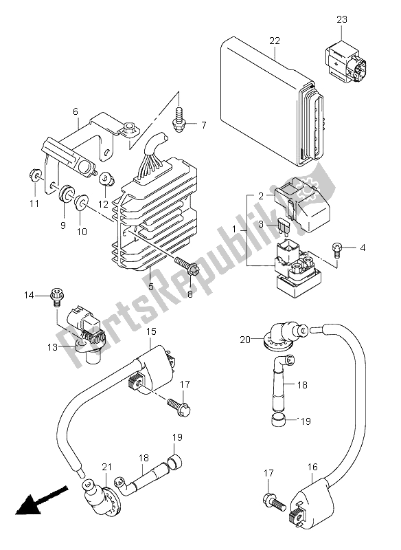 Tutte le parti per il Elettrico (sv1000s-s1-s2) del Suzuki SV 1000 NS 2003