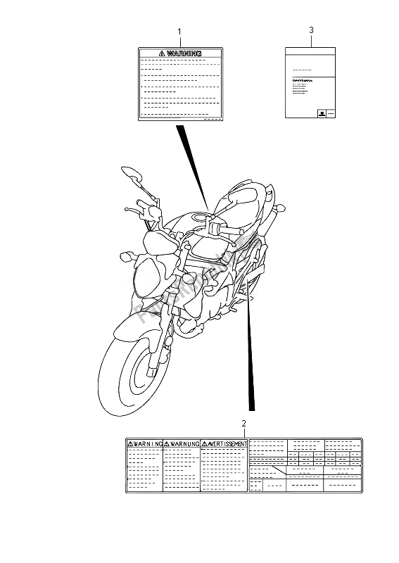 Alle onderdelen voor de Label (sfv650) van de Suzuki SFV 650A Gladius 2014