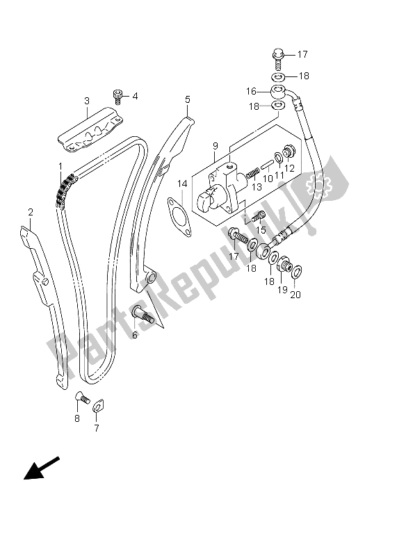 Toutes les pièces pour le Chaîne De Came du Suzuki GSX 1300R Hayabusa 2004