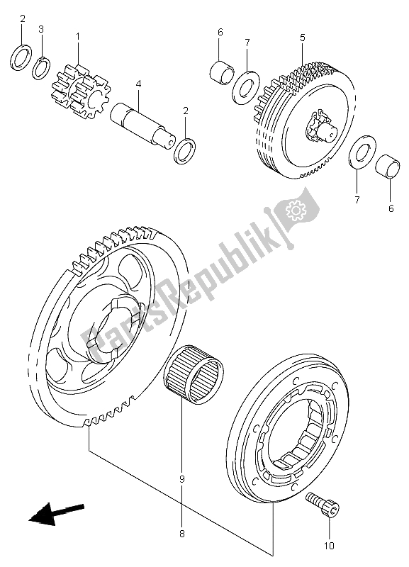 Wszystkie części do Sprz? G? O Rozrusznika Suzuki LT Z 400 Quadsport 2005