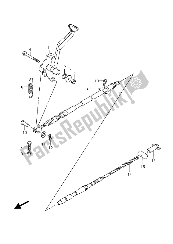 Todas las partes para Pedal De Freno de Suzuki LT A 500 XZ Kingquad AXI 4X4 2014