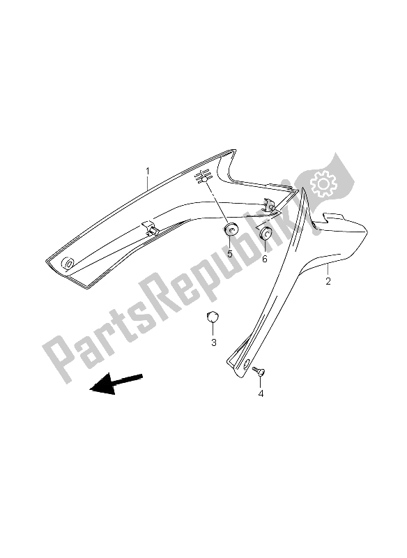 Toutes les pièces pour le Couverture De Cadre du Suzuki DL 650A V Strom 2008