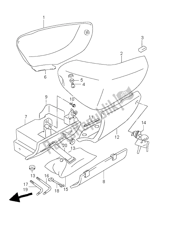 Todas las partes para Cubierta De Marco de Suzuki VL 1500 Intruder LC 2002