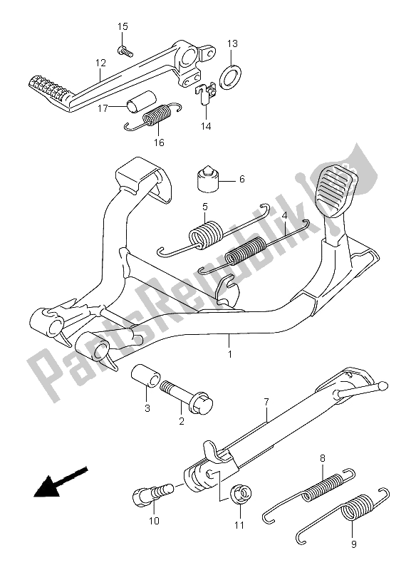 Tutte le parti per il In Piedi del Suzuki GSF 650 Nsnasa Bandit 2005