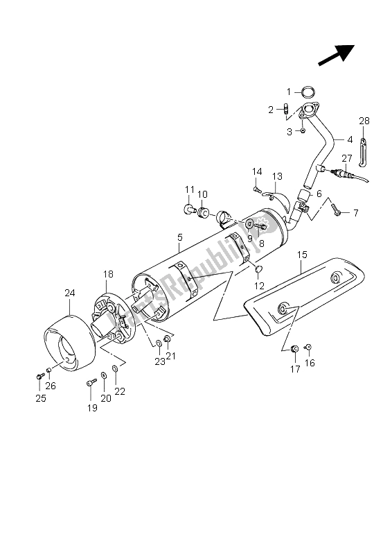 Toutes les pièces pour le Silencieux du Suzuki UH 125 Burgman 2008