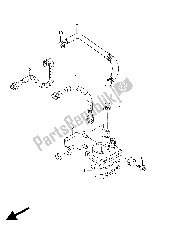 Todas as partes de Bomba De Combustivel do Suzuki LT Z 400Z Quadsport 2011