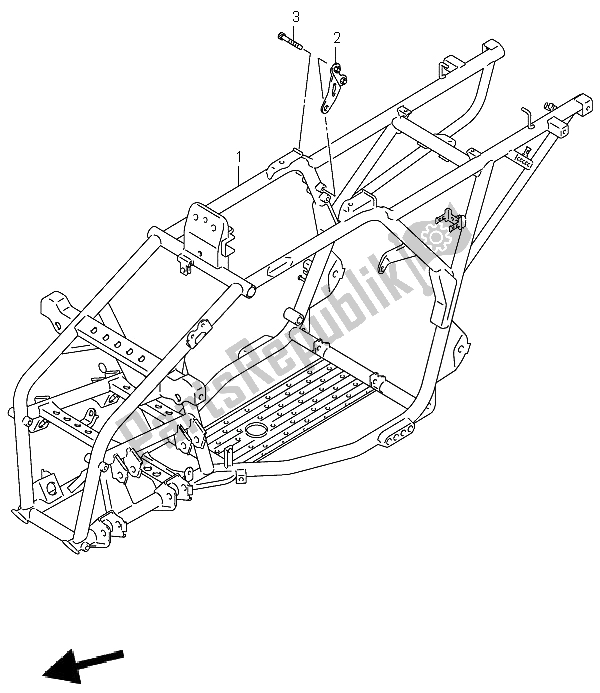 All parts for the Frame of the Suzuki LT F 250 Ozark 2005