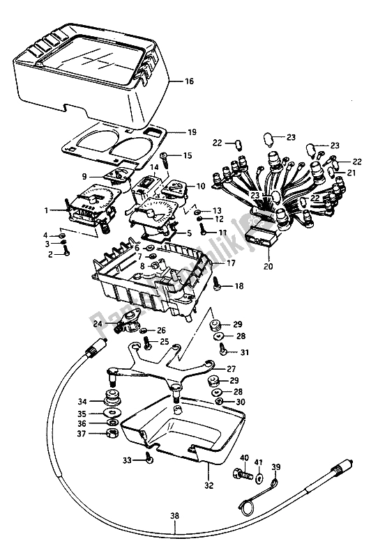 Tutte le parti per il Tachimetro E Contagiri (gsx1100e) del Suzuki GSX 1100 Esef 1150 EF 1986