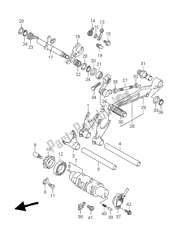 All parts for the Gear Shift of the Suzuki DL 1000 V Strom 2009