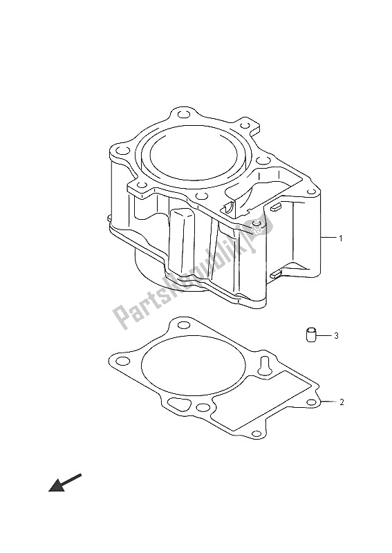 Todas las partes para Cilindro de Suzuki LT A 500X Kingquad AXI 4X4 2016