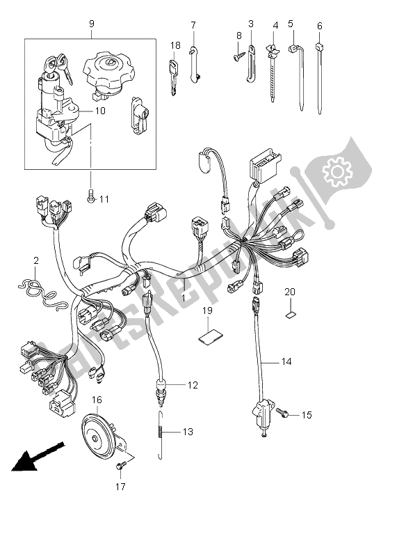 All parts for the Wiring Harness of the Suzuki RV 125 Vanvan 2006