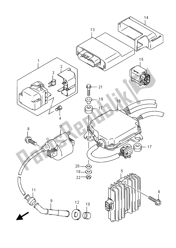 Todas las partes para Eléctrico de Suzuki LT A 750 Xpvzv Kingquad AXI 4X4 2015