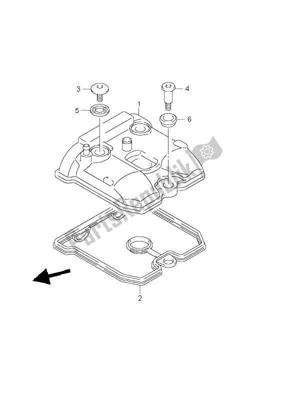 Tutte le parti per il Coperchio Della Testata del Suzuki DR Z 400S 2002