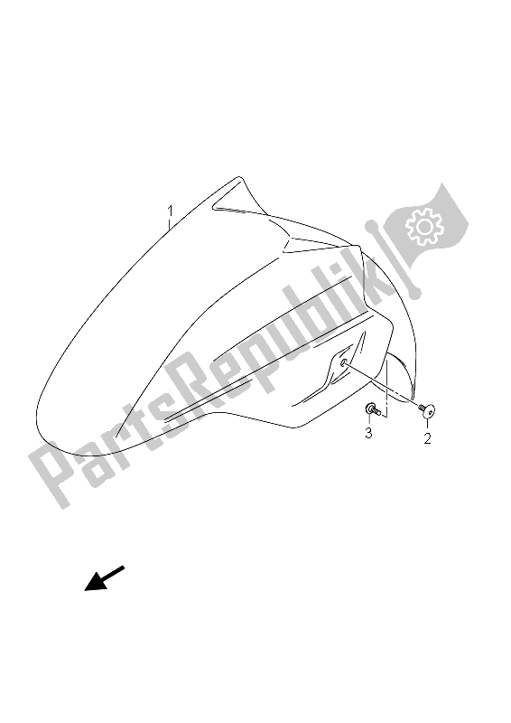 Todas las partes para Guardabarros Delantero (an400za E02) de Suzuki Burgman AN 400 AZA 2012