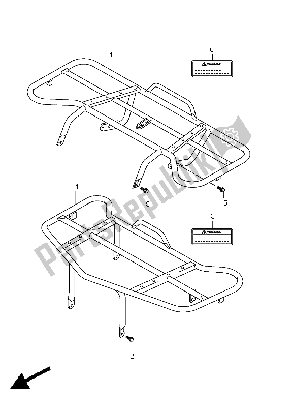 All parts for the Carrier (lt-a400f P33) of the Suzuki LT A 400 FZ Kingquad ASI 4X4 2011