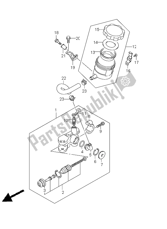 Tutte le parti per il Pompa Freno Anteriore del Suzuki GSX R 600 2011