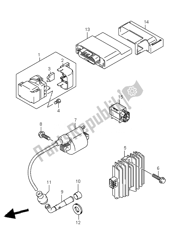 Toutes les pièces pour le électrique du Suzuki LT A 700X Kingquad 4X4 2007