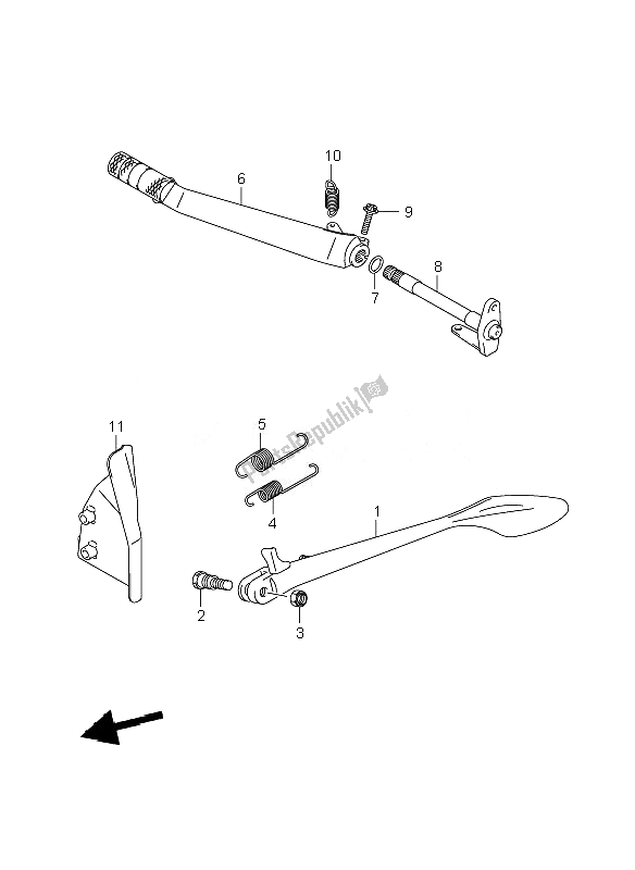 All parts for the Stand of the Suzuki VZR 1800 Rnzr M Intruder 2010