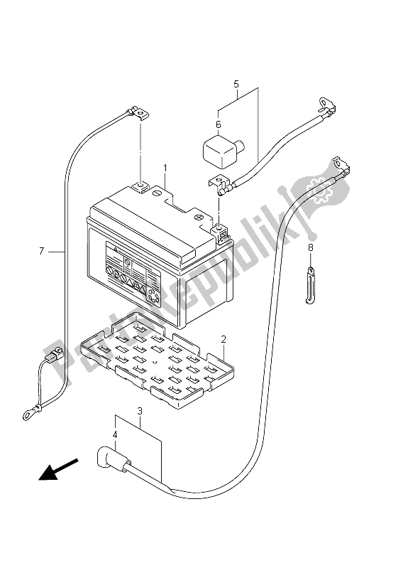 Alle onderdelen voor de Batterij (gsx-r1000uf E21) van de Suzuki GSX R 1000 2011